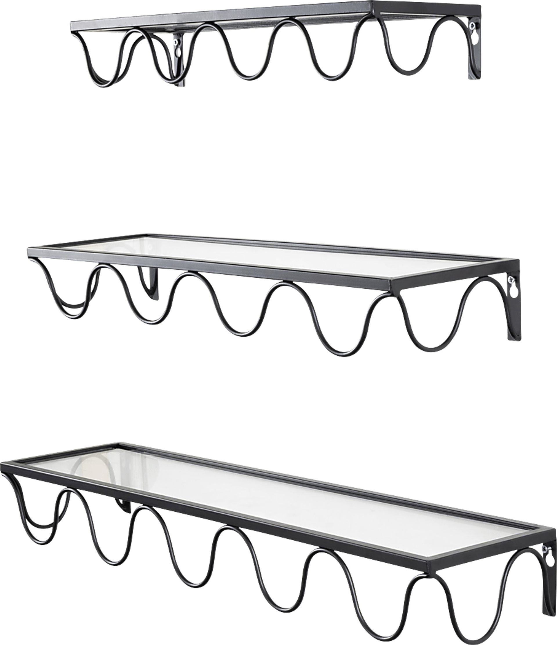 Devi Black Shelf, Set of 3 - Image 1