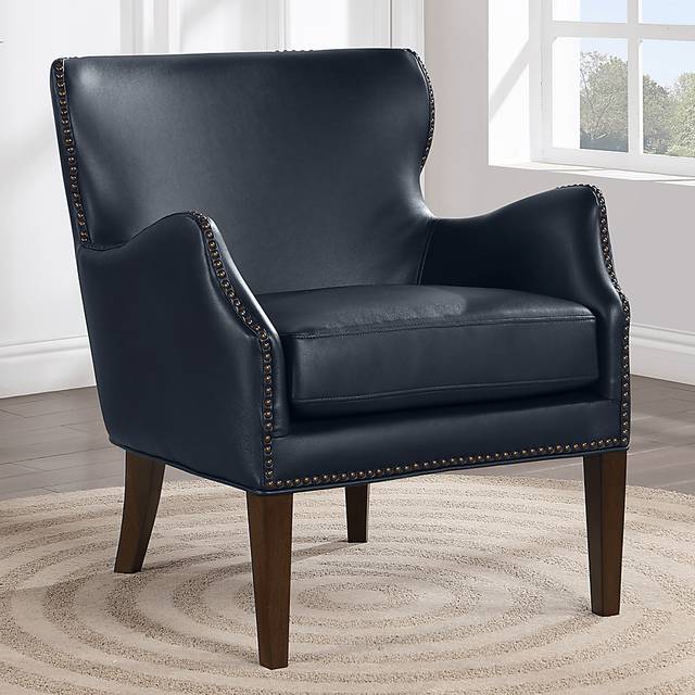 Devillers Dark Blue Arm Chair - Thumbnail - Image 2