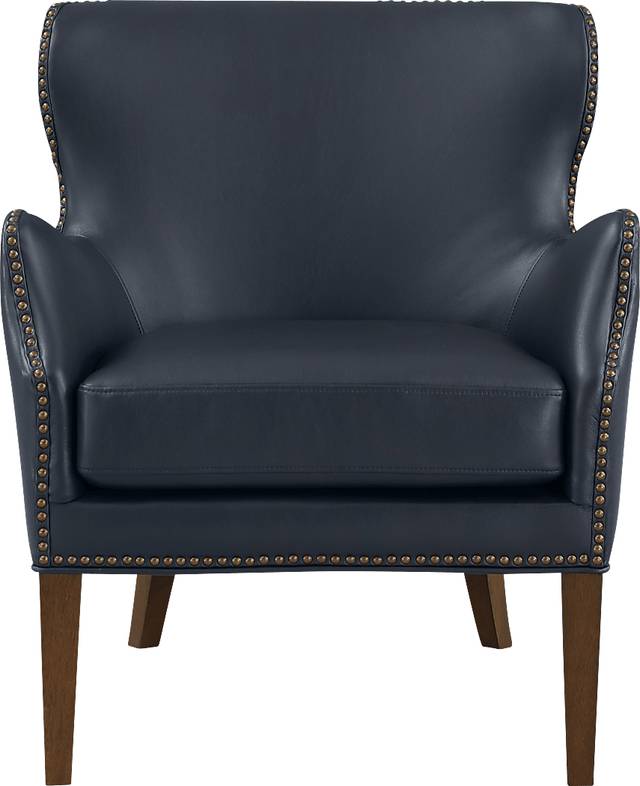 Devillers Dark Blue Arm Chair - Thumbnail - Image 1
