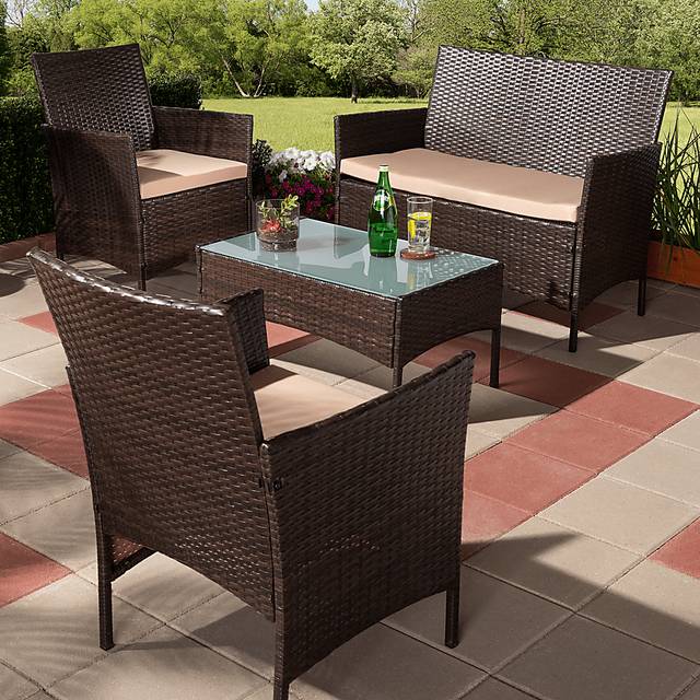 Devoli Brown 4 Pc Outdoor Seating Set - Thumbnail - Image 2