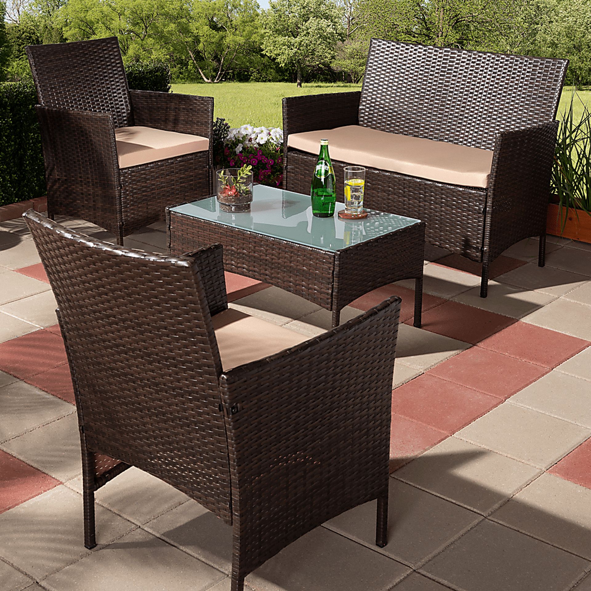 Devoli Brown 4 Pc Outdoor Seating Set - Image 2