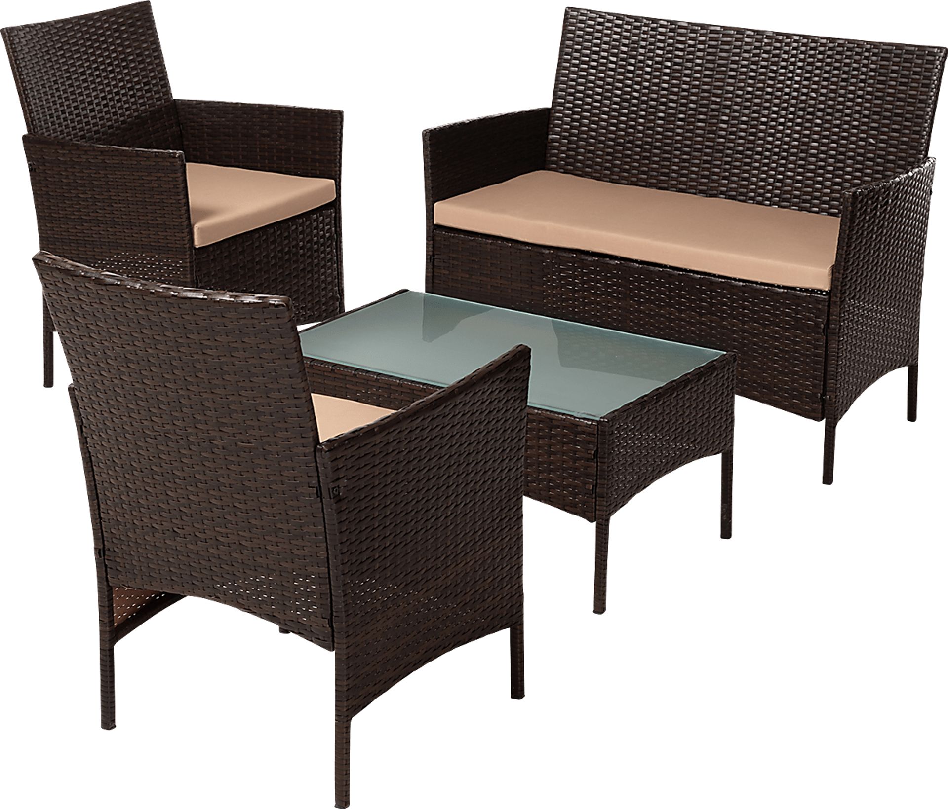 Devoli Brown 4 Pc Outdoor Seating Set - Image 1