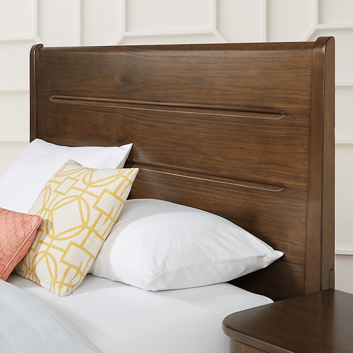 Devon Loft 5 Pc Walnut Dark Wood King Bedroom Set With 3 Pc King Panel ...