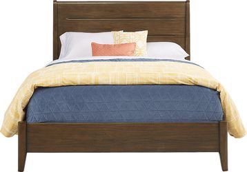 Devon Loft Walnut 5 Pc Queen Panel Bedroom - Rooms To Go