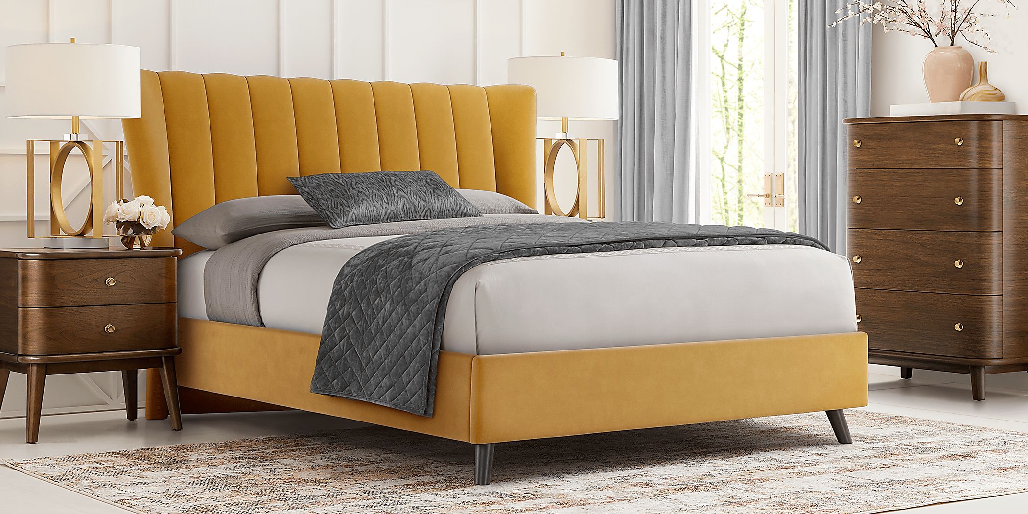 https://assets.roomstogo.com/product/devon-loft-walnut-5-pc-bedroom-with-nanton-park-yellow-queen-upholstered-bed_8107782P_image-room?cache-id=b8c3d269b62389141f7011d3e9128987