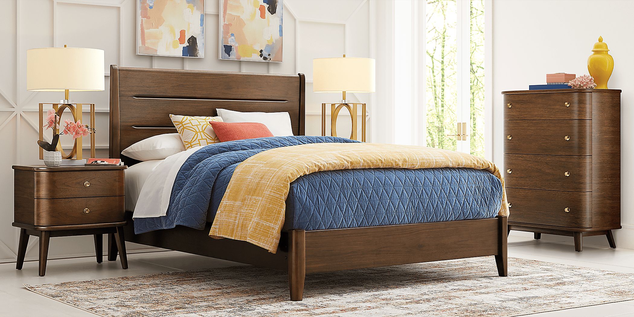 Devon Loft Walnut 5 Pc King Panel Bedroom Rooms To Go