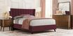 Devon Loft Walnut 7 Pc Bedroom with Nanton Park Red King Upholstered Bed