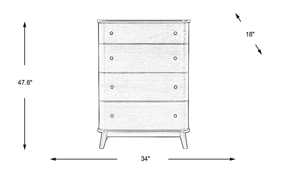 Devon Loft Walnut Finish Chest