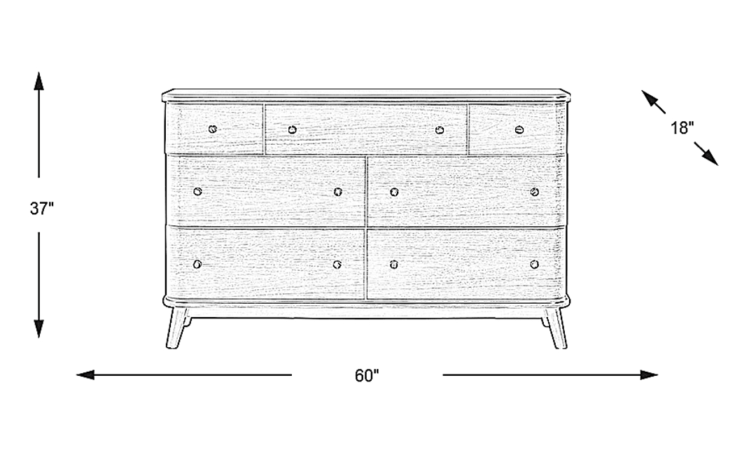 Devon Loft Walnut Dresser