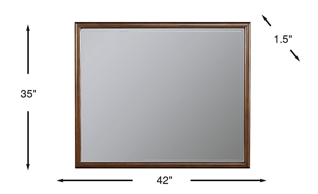 Devon Loft Walnut Finish Mirror