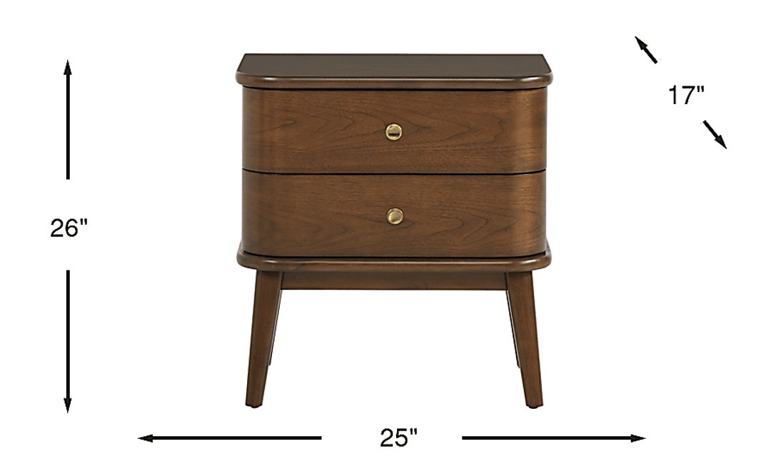 Devon Loft Walnut Finish Nightstand