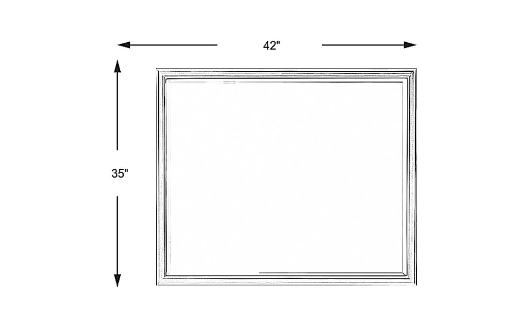 Devon Loft Walnut Finish Mirror