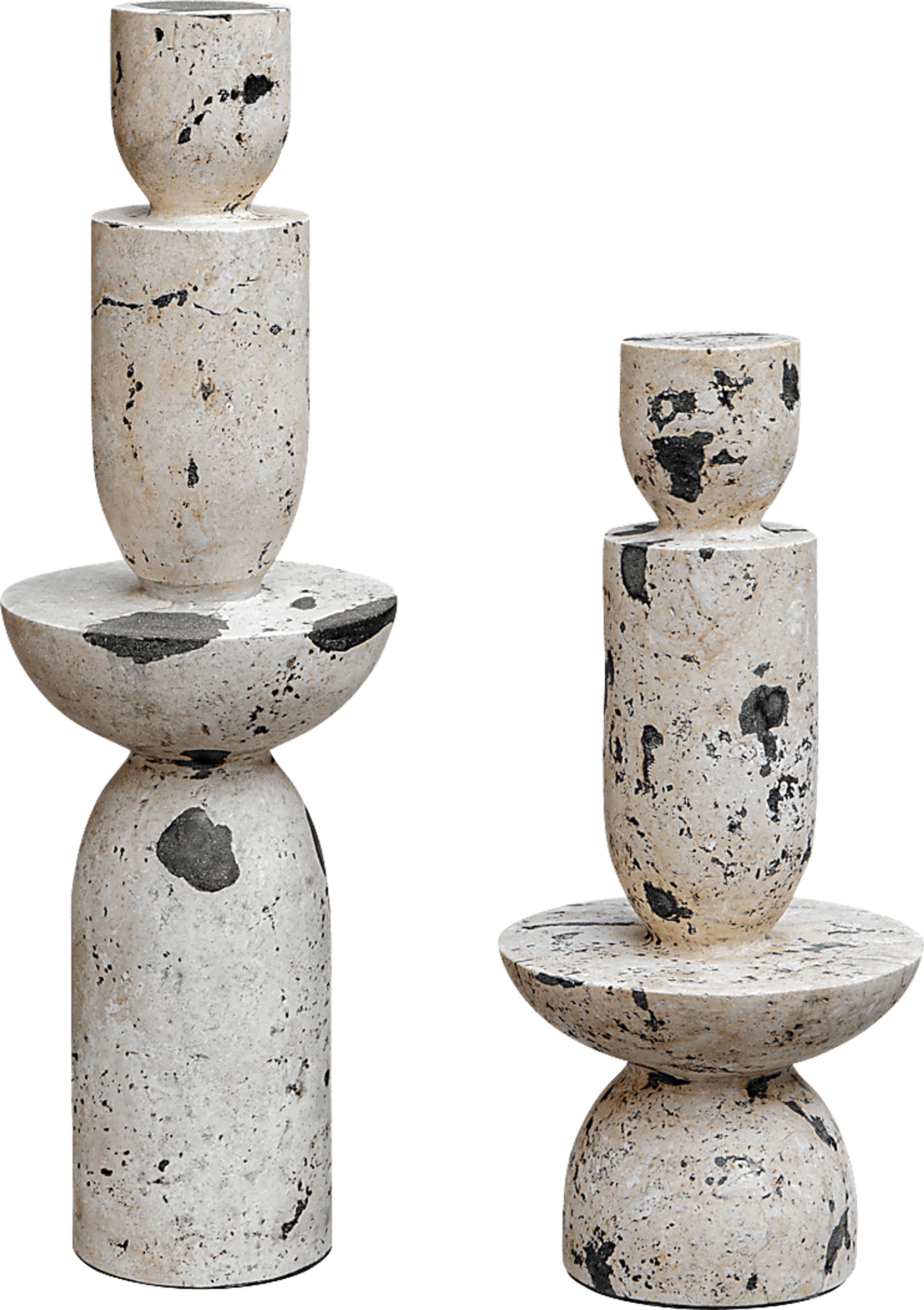 Devra White Sculpture, Set of 2 - Image 1