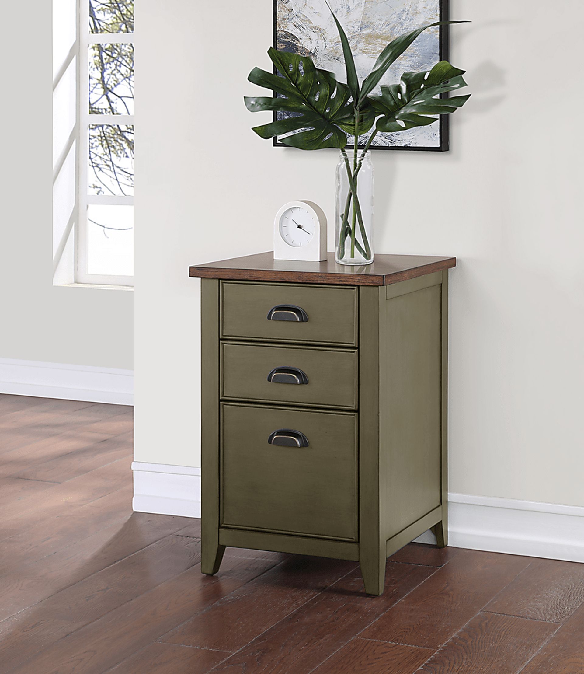 Dewgarth Green File Cabinet - Image 2