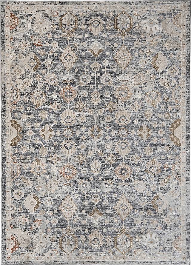 Dewmire Dark Gray 5'3 x 7'10 Rug - Thumbnail - Image 1