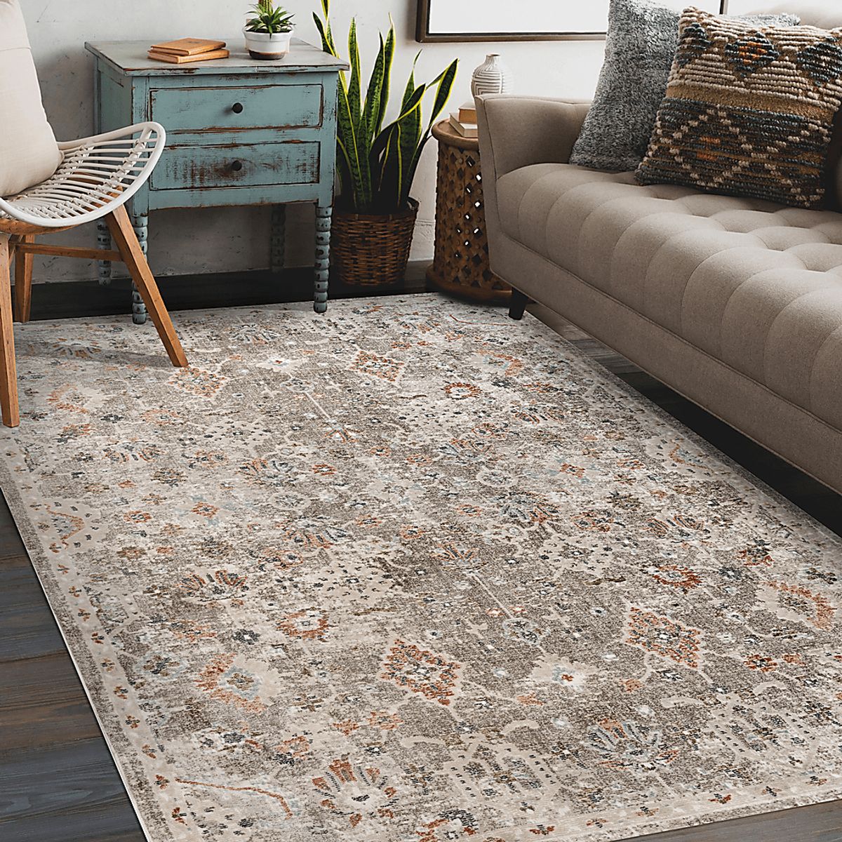 Dewmire Gray Rugs | Rooms to Go