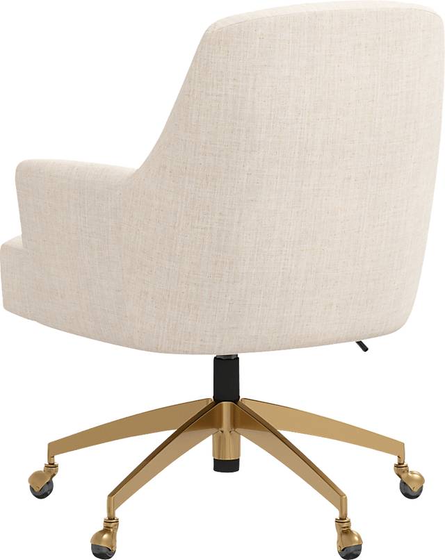 Dewstreet Beige Desk Chair - Thumbnail - Image 4
