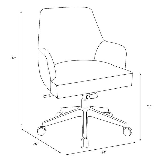 Dewstreet Beige Desk Chair - Thumbnail - Image 6