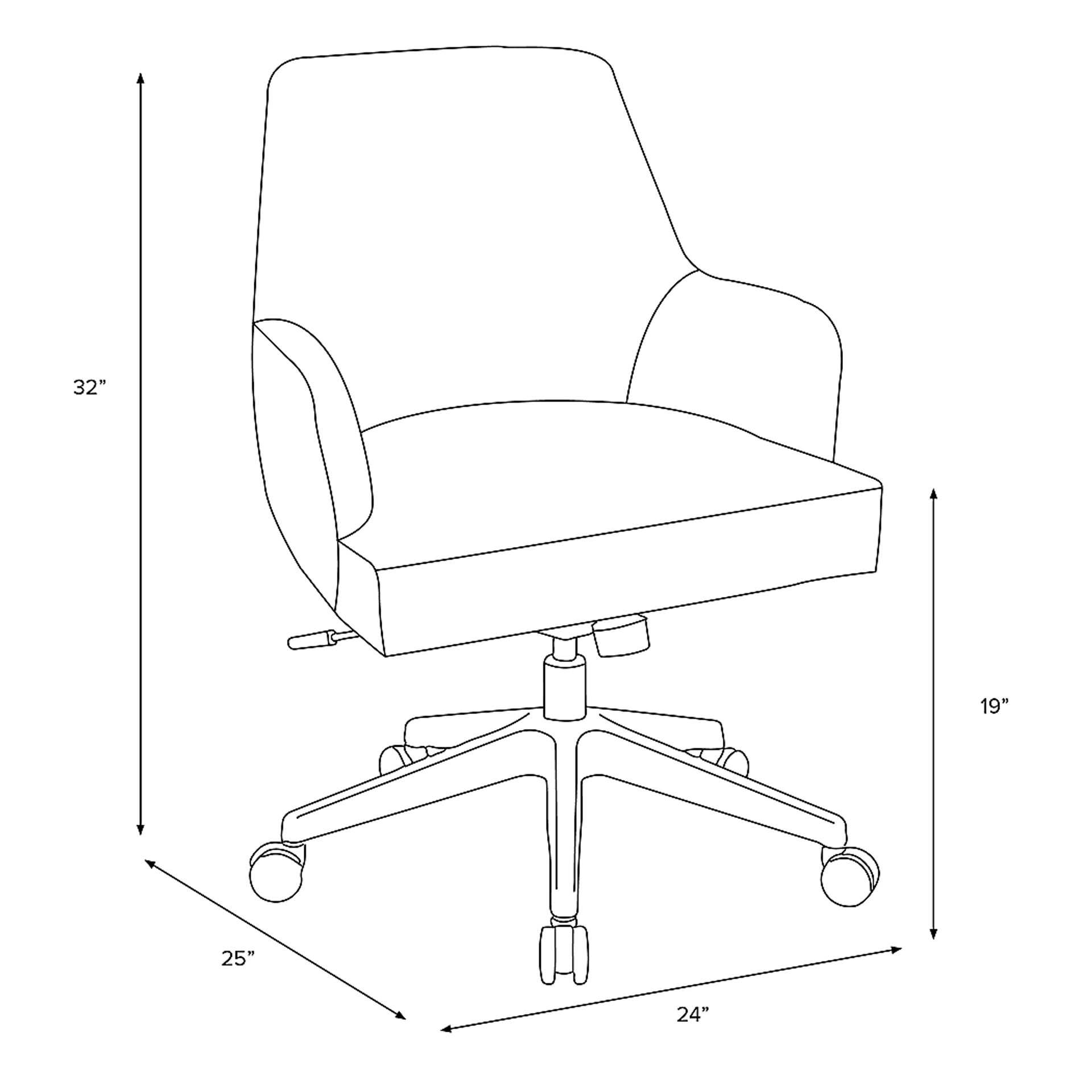 Dewstreet Beige Desk Chair - Image 6