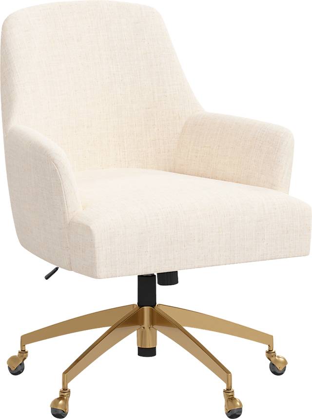 Dewstreet Beige Desk Chair - Thumbnail - Image 1