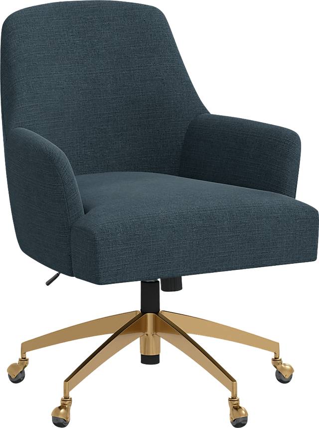 Dewstreet Blue Desk Chair - Thumbnail - Image 1