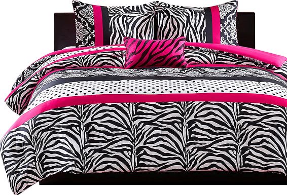 Dexe Pink Full Comforter Set