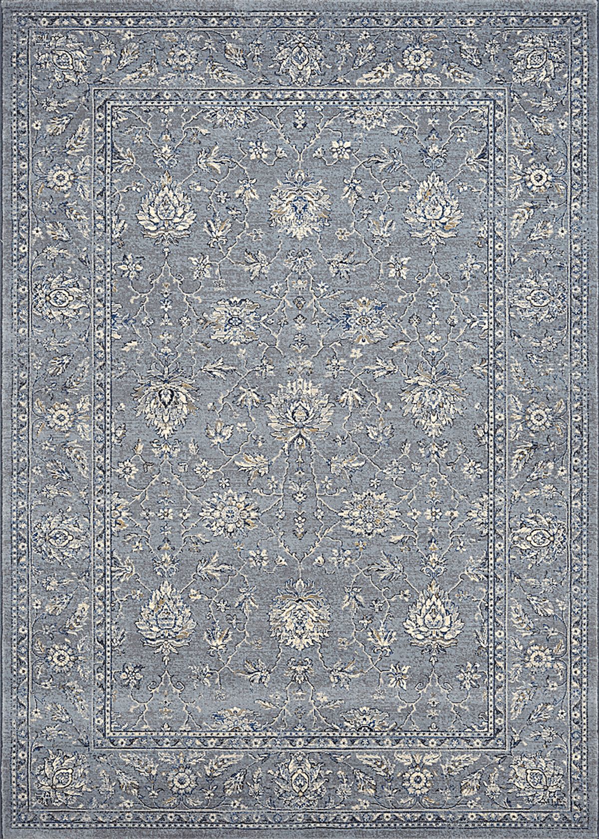 Deyo Blue Polypropylene Fabric Rug | Rooms to Go
