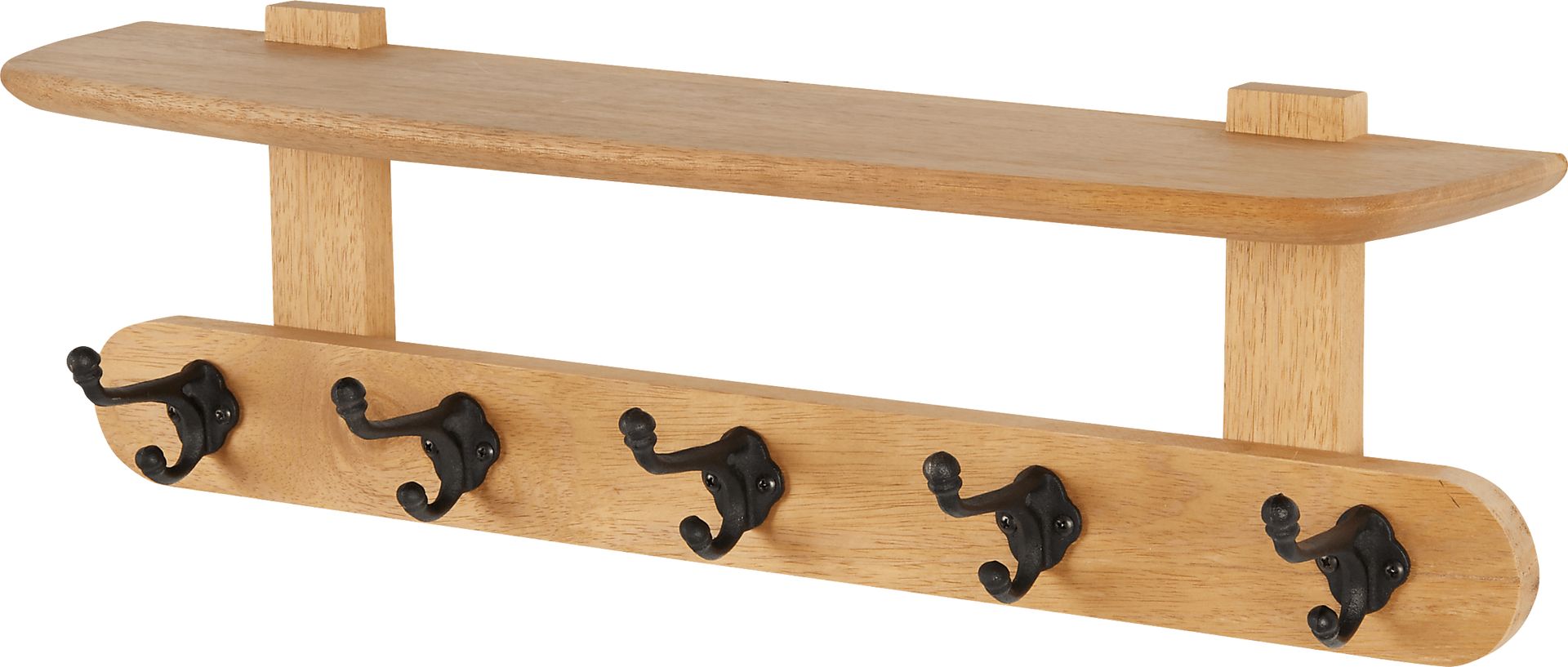 Dezza Brown Coat Hook with Shelf - Image 5