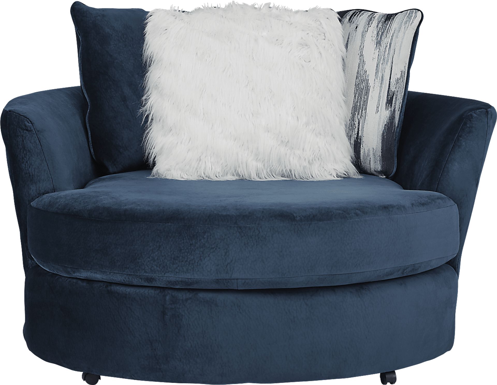 Dharma Place Blue Swivel Chair - Image 2