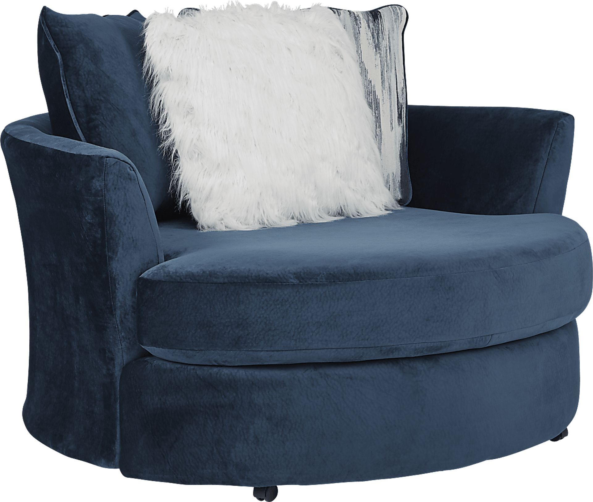 Dharma Place Blue Swivel Chair - Image 1