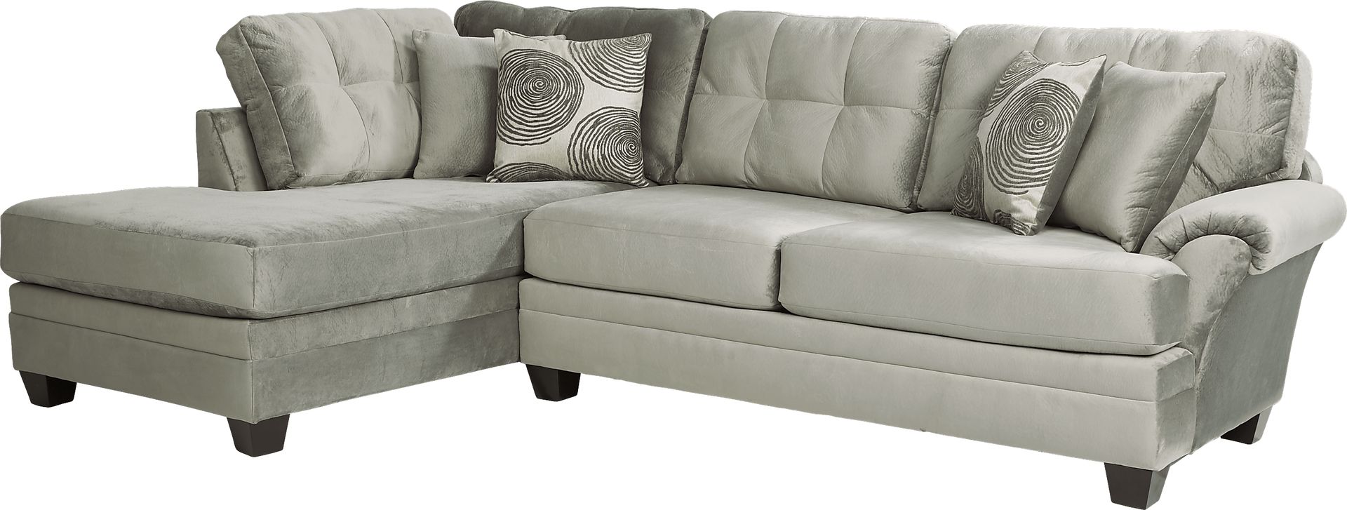Dharma Place Gray 2 Pc Sectional - Image 1
