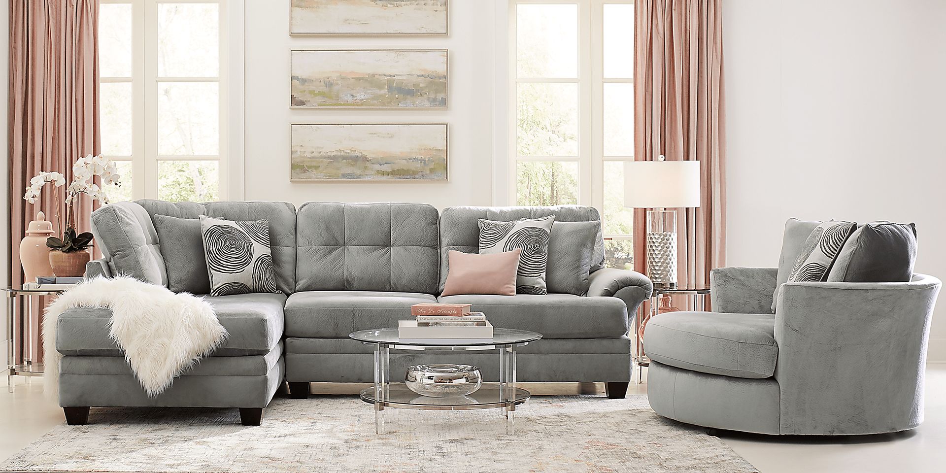 Dharma Place Gray 2 Pc Sectional - Image 2