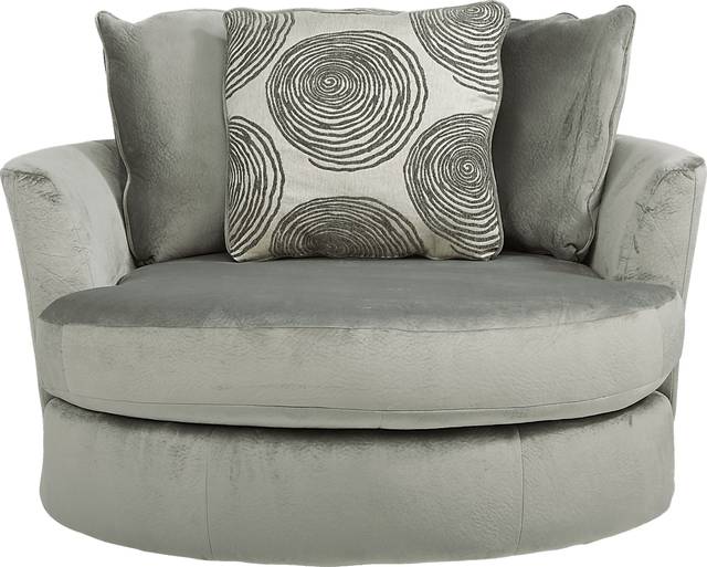 Dharma Place Gray Swivel Chair - Thumbnail - Image 2