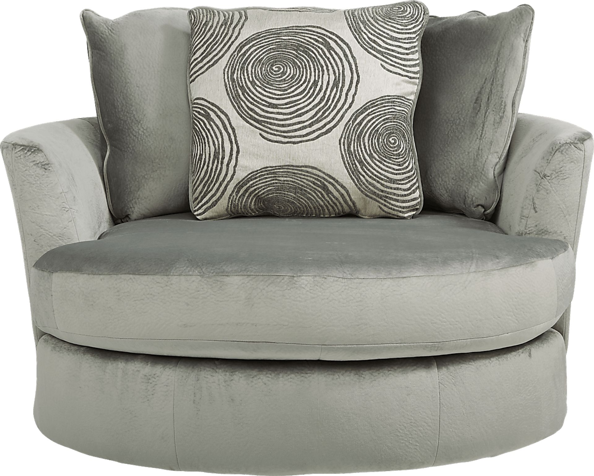 Dharma Place Gray Swivel Chair - Image 2