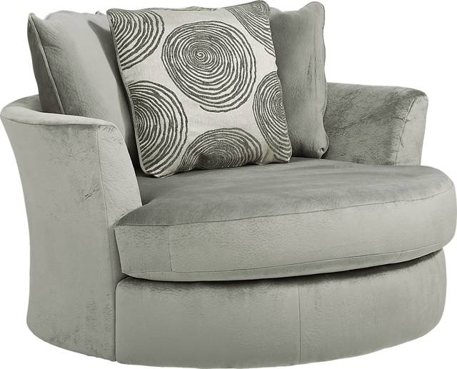 Dharma Place Gray Swivel Chair - Thumbnail - Image 1