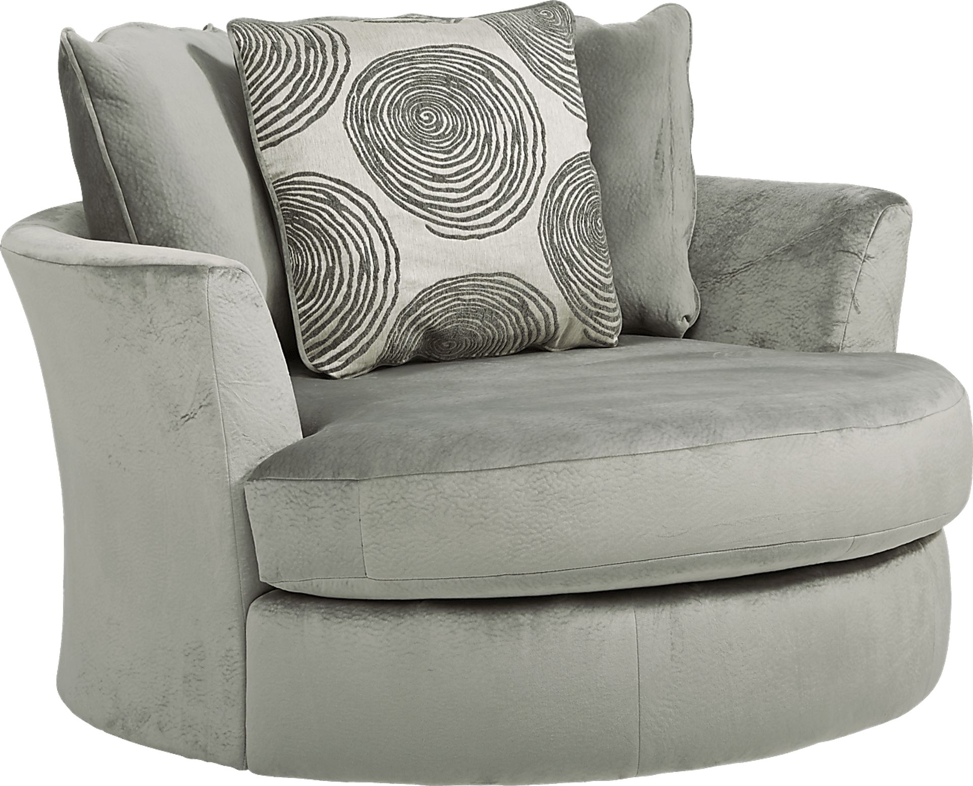 Dharma Place Gray Swivel Chair - Image 1