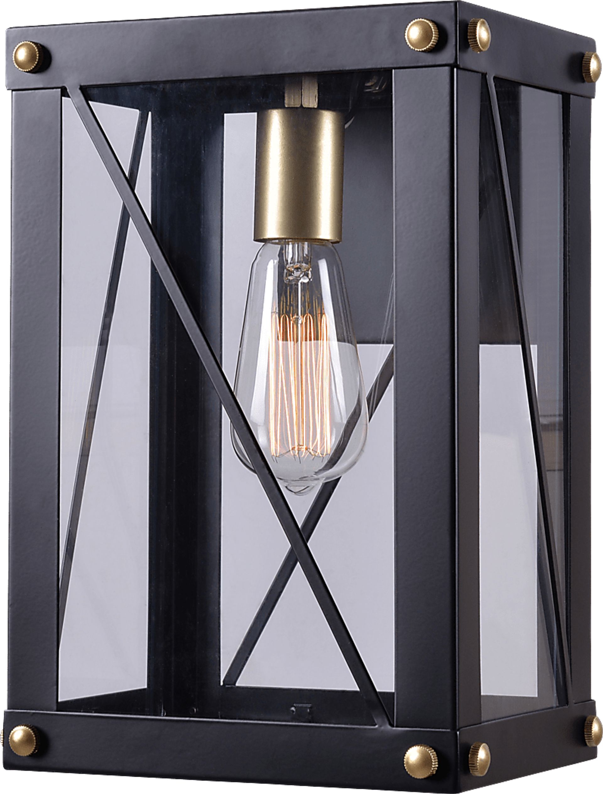 Di Lido Black Outdoor Large Wall Sconce - Image 1