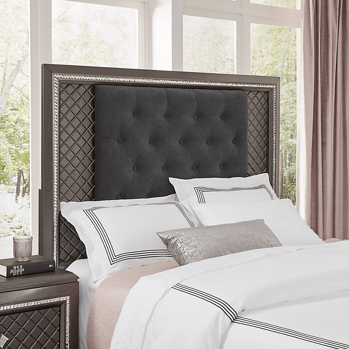 Diamond Falls Gray 6 Pc King Panel Bedroom