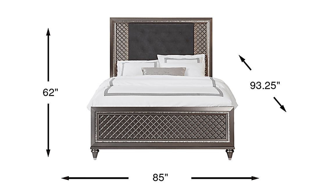 Diamond Falls Gray 3 Pc King Panel Bed