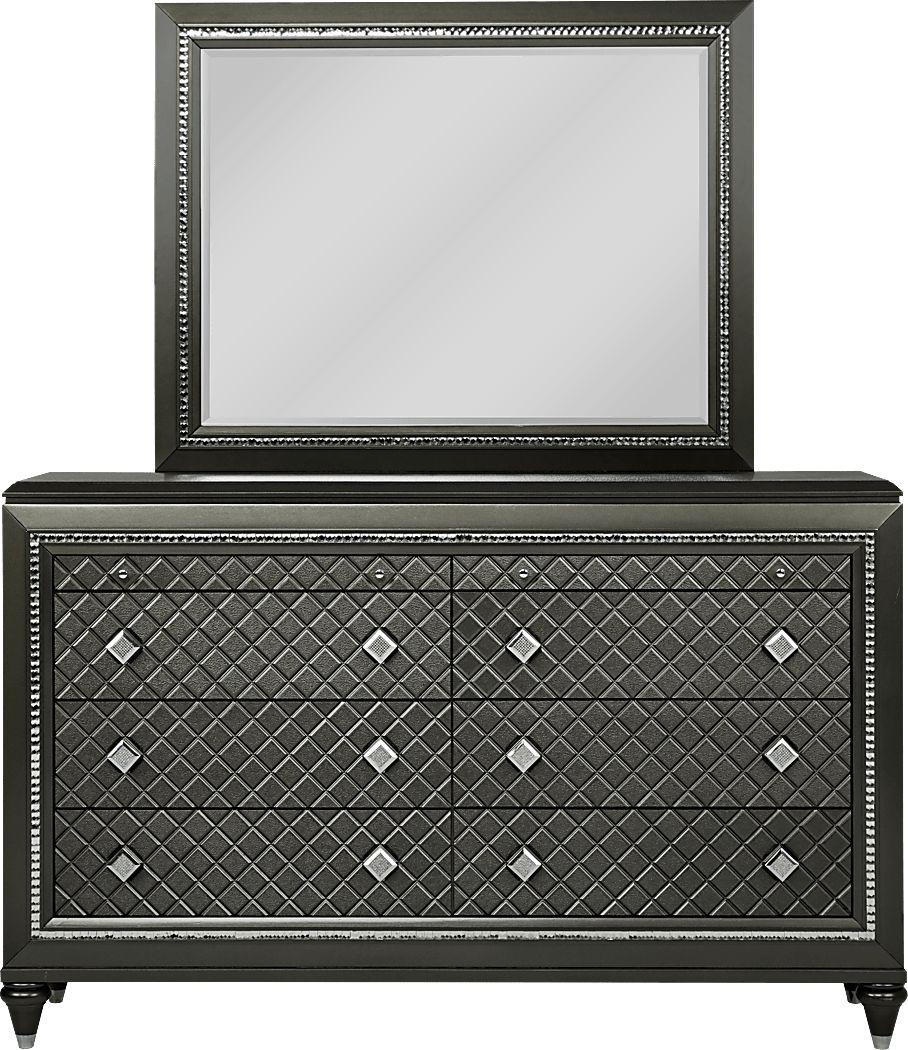 Diamond Falls Gray Dresser & Mirror Set | Rooms to Go