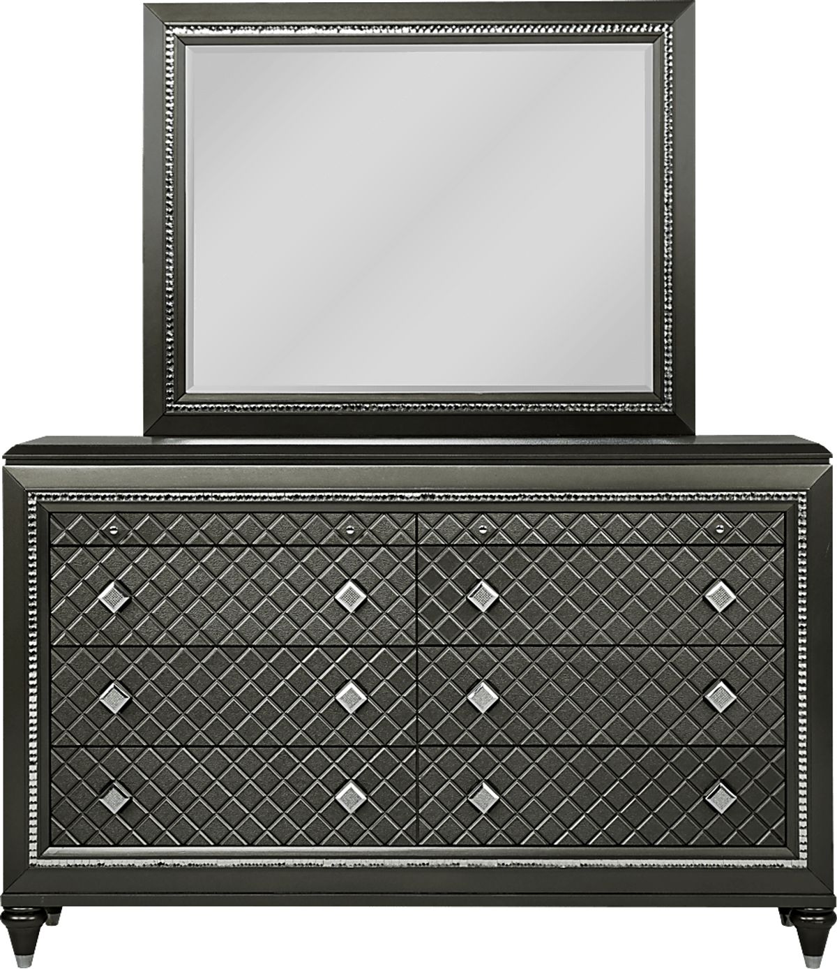 black dresser with diamond knobs Ambrosia Transitional 56-inch Wide 9-Drawer Fabric Tufted by Furniture of America 9 drawers 1pc Traditional Velvet Tufted Dresser&Chest