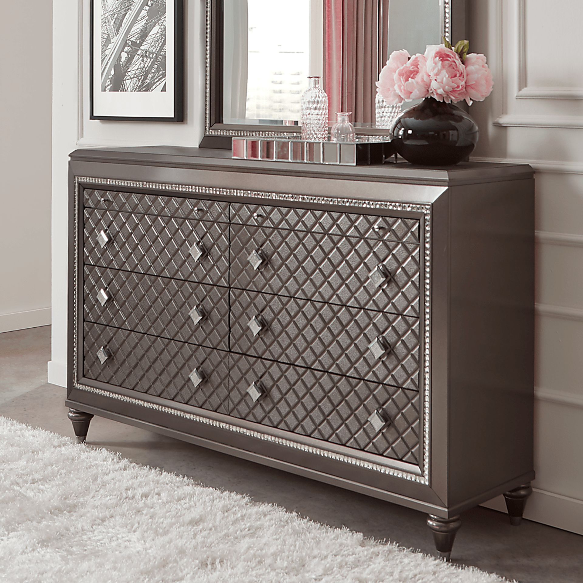 Diamond Falls Gray 5 Pc Queen Panel Bedroom - Image 8