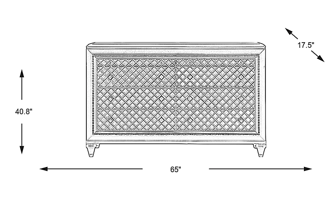 Diamond Falls Gray Dresser