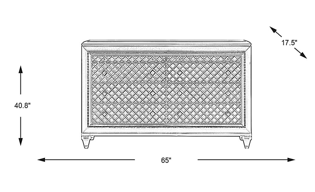 Diamond Falls Gray Dresser