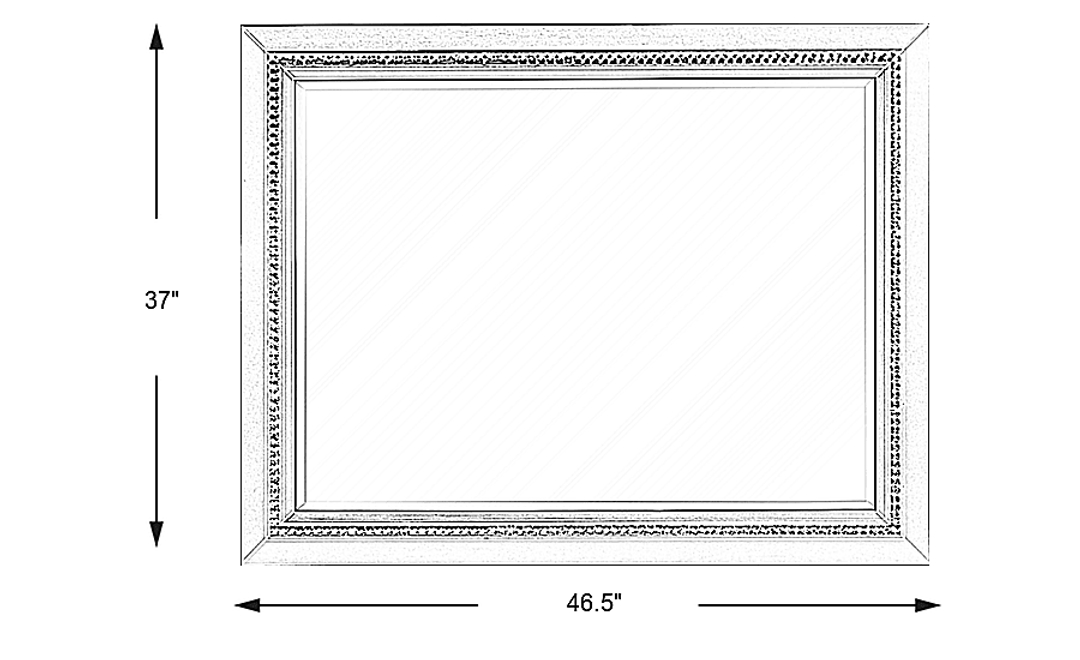 Diamond Falls Gray Mirror