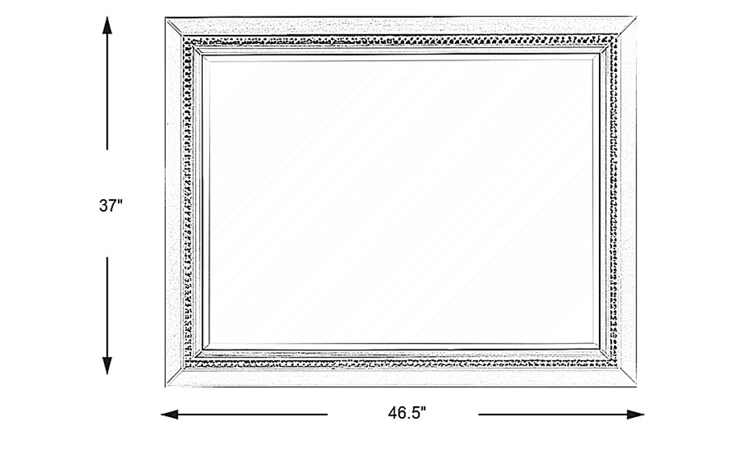 Diamond Falls Gray Mirror
