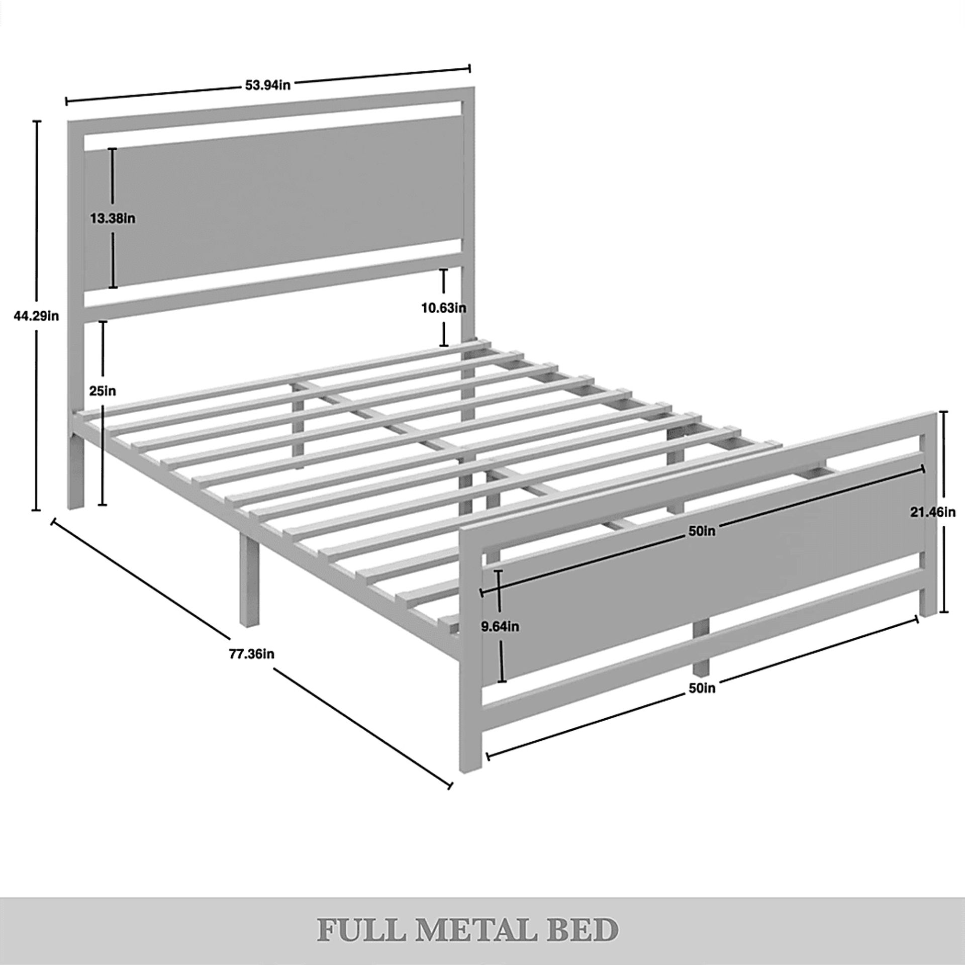 Diamondbite Brown Full Bed - Image 7
