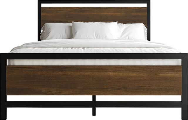 Diamondbite Brown Queen Bed - Thumbnail - Image 3