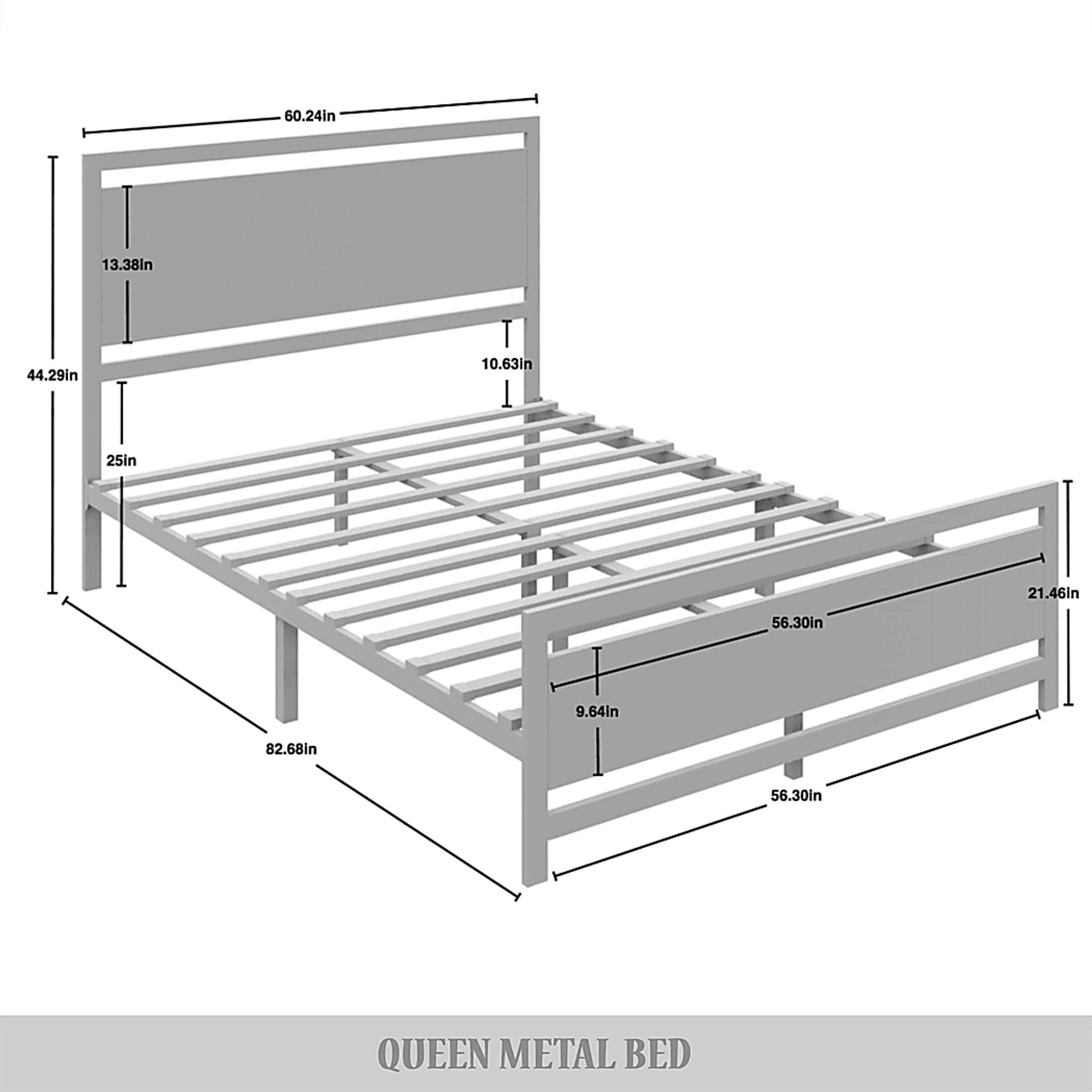 Diamondbite Brown Queen Bed - Image 7