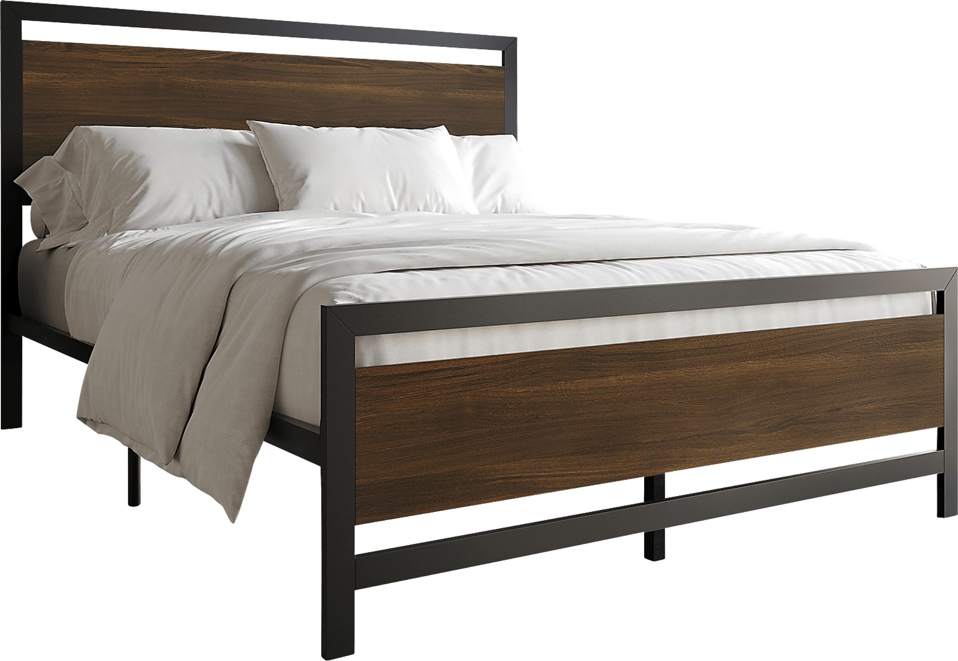 Diamondbite Brown Queen Bed - Image 1